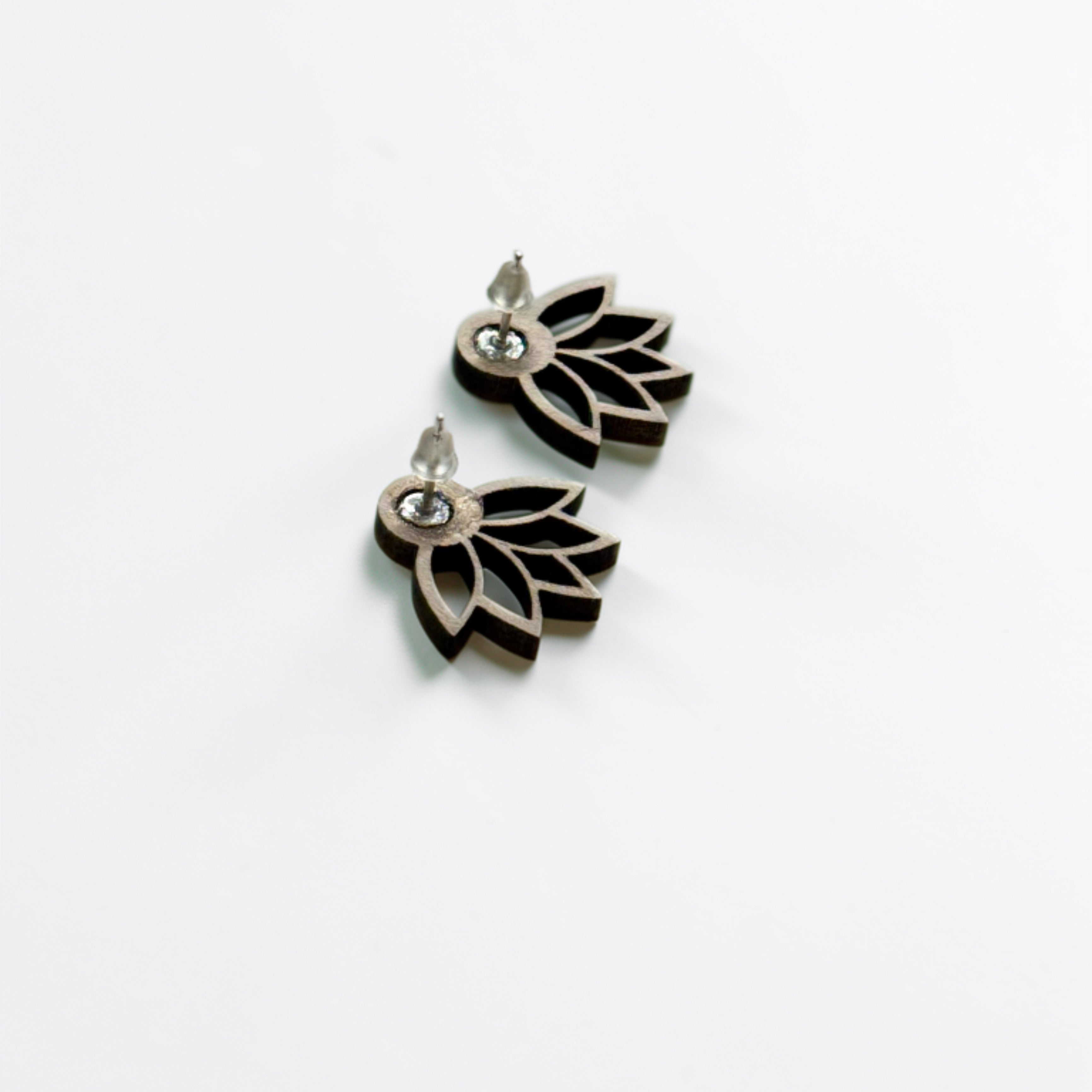 Lotus Abalone Stud Earrings