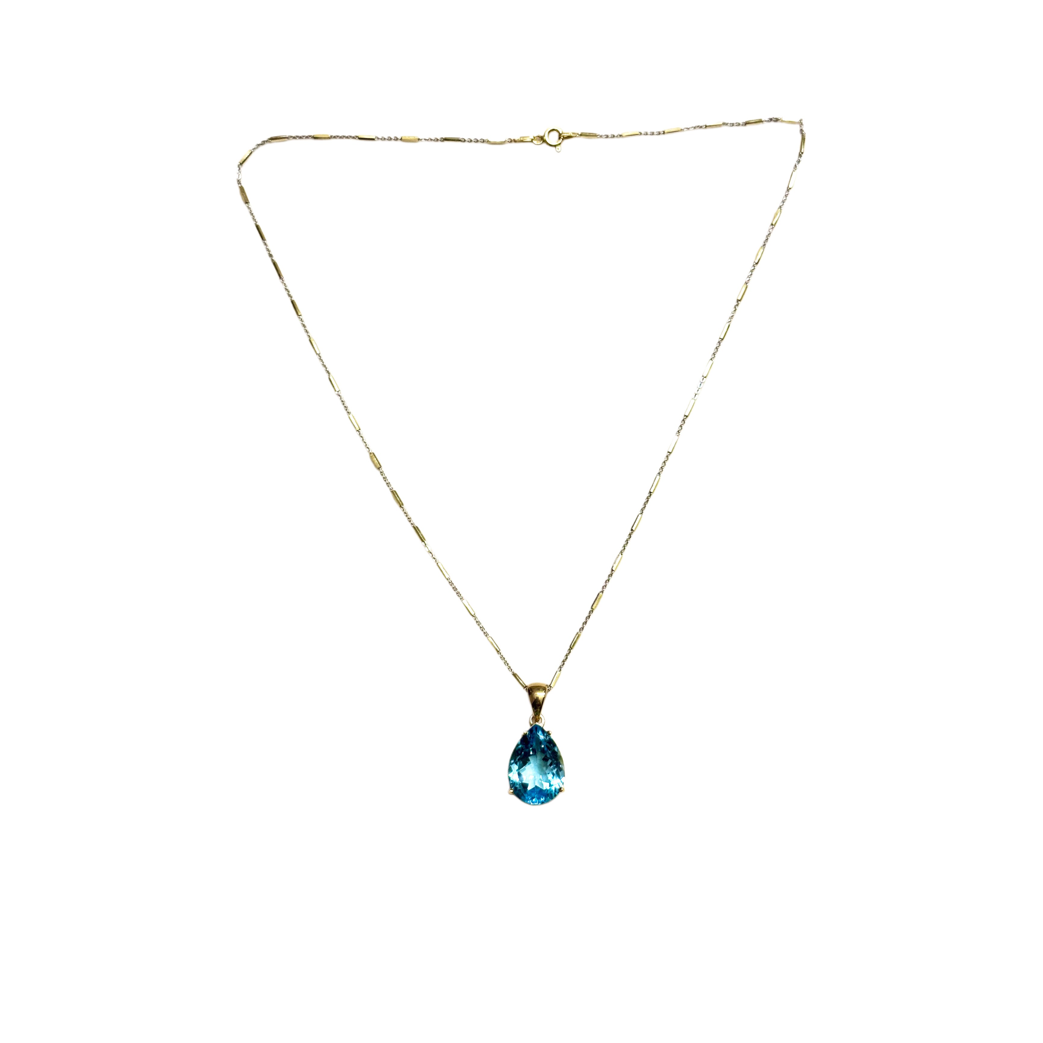 Ocean Light Blue Topaz Pendant