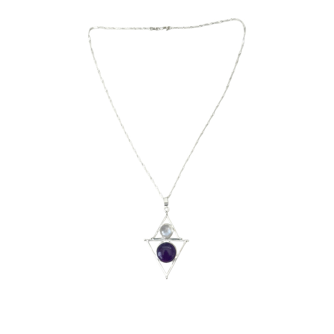 Mystic Element Necklace- Insightful Amethyst & Moonstone