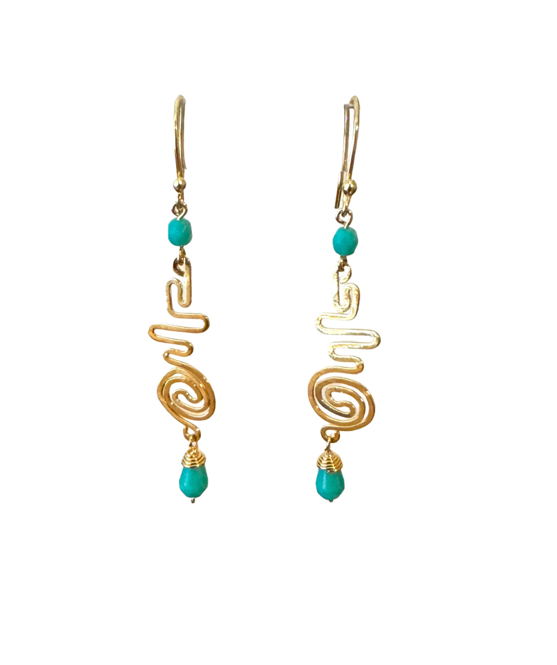 Golden Serpent Flow Earrings