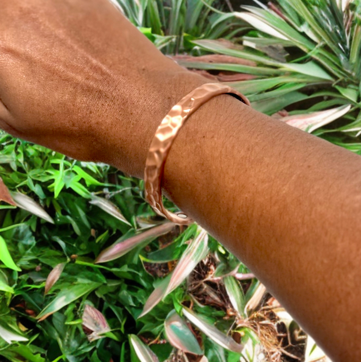 Hammered Copper Magnetic Cuff