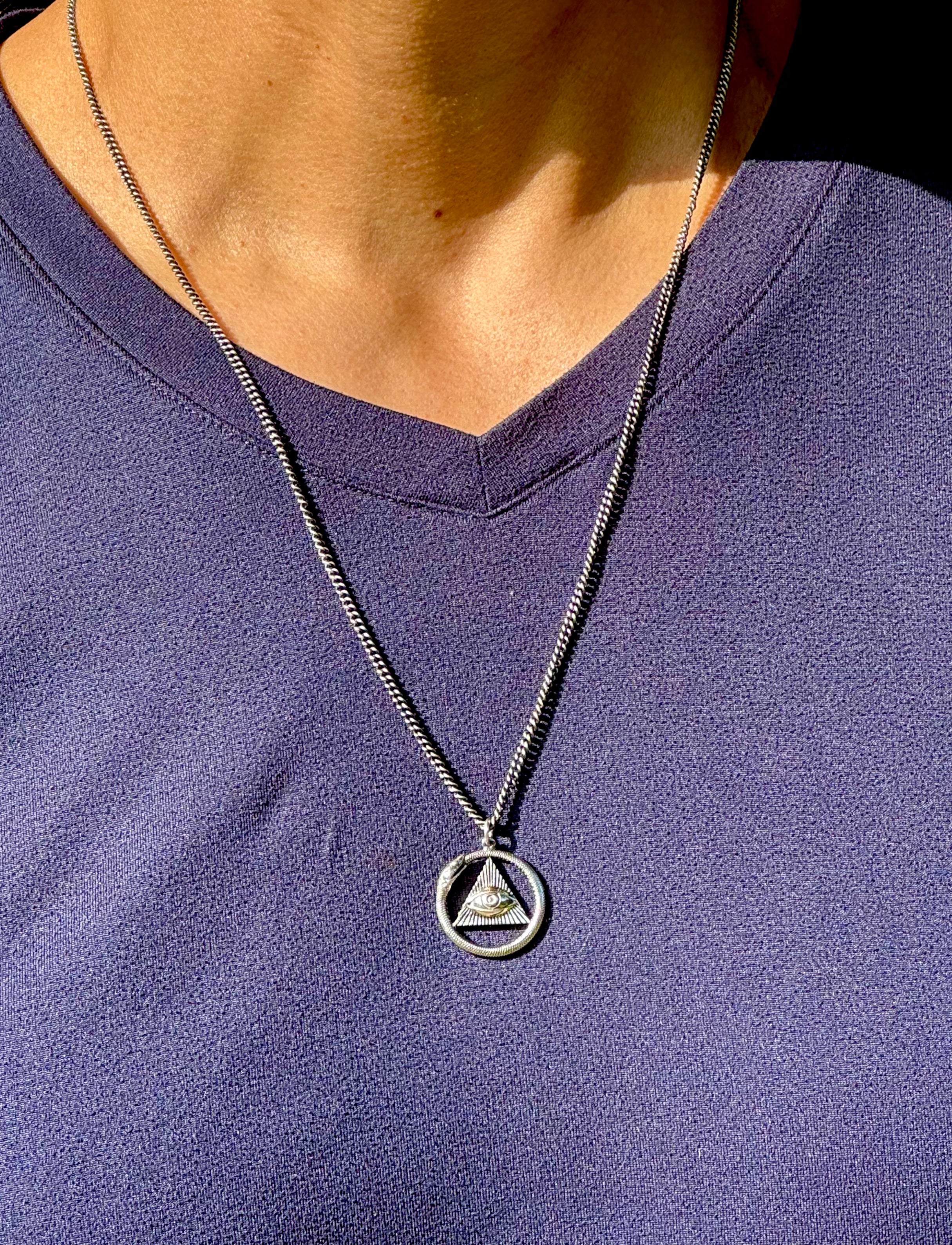All-Seeing Eye Ouroboros Necklace