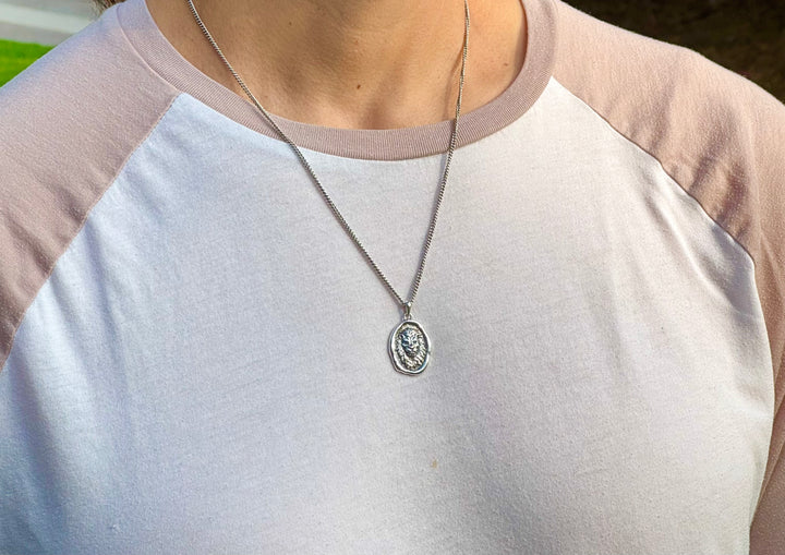 Sterling Silver Lion Necklace