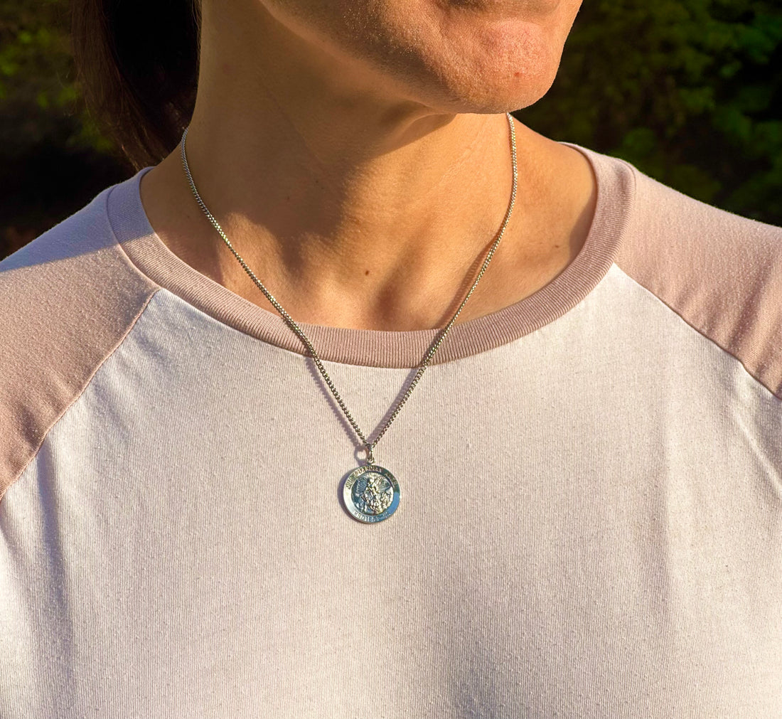Guardian Angel “Protect Us” Necklace (Shiny)
