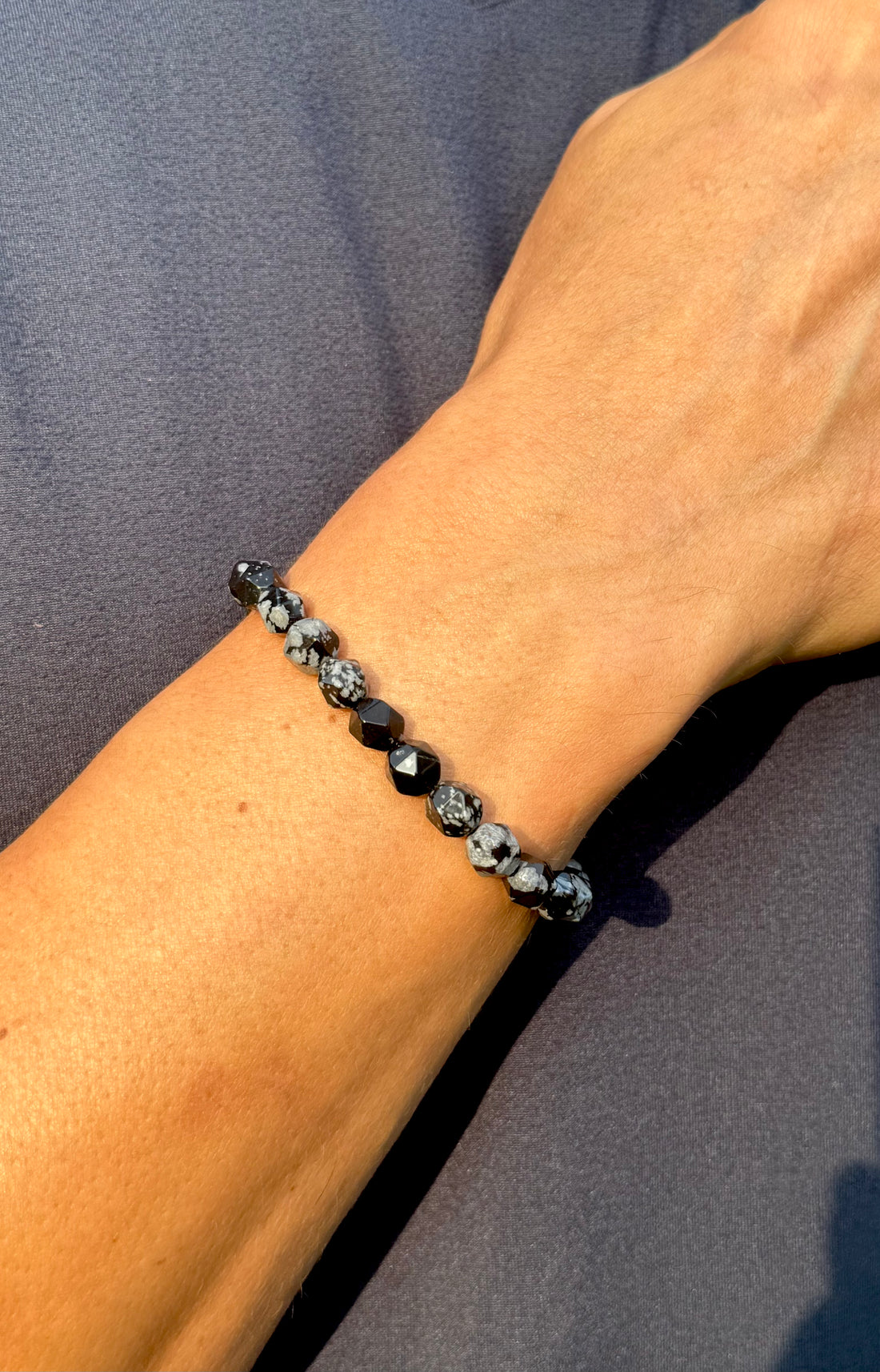 Snowflake Obsidian Men’s Bracelet