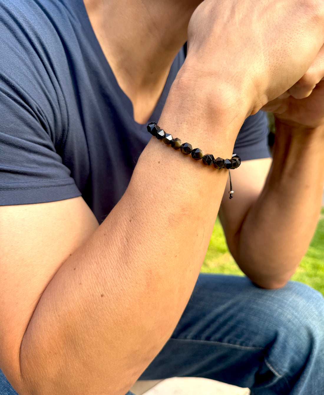 Golden Obsidian Men’s Bracelet