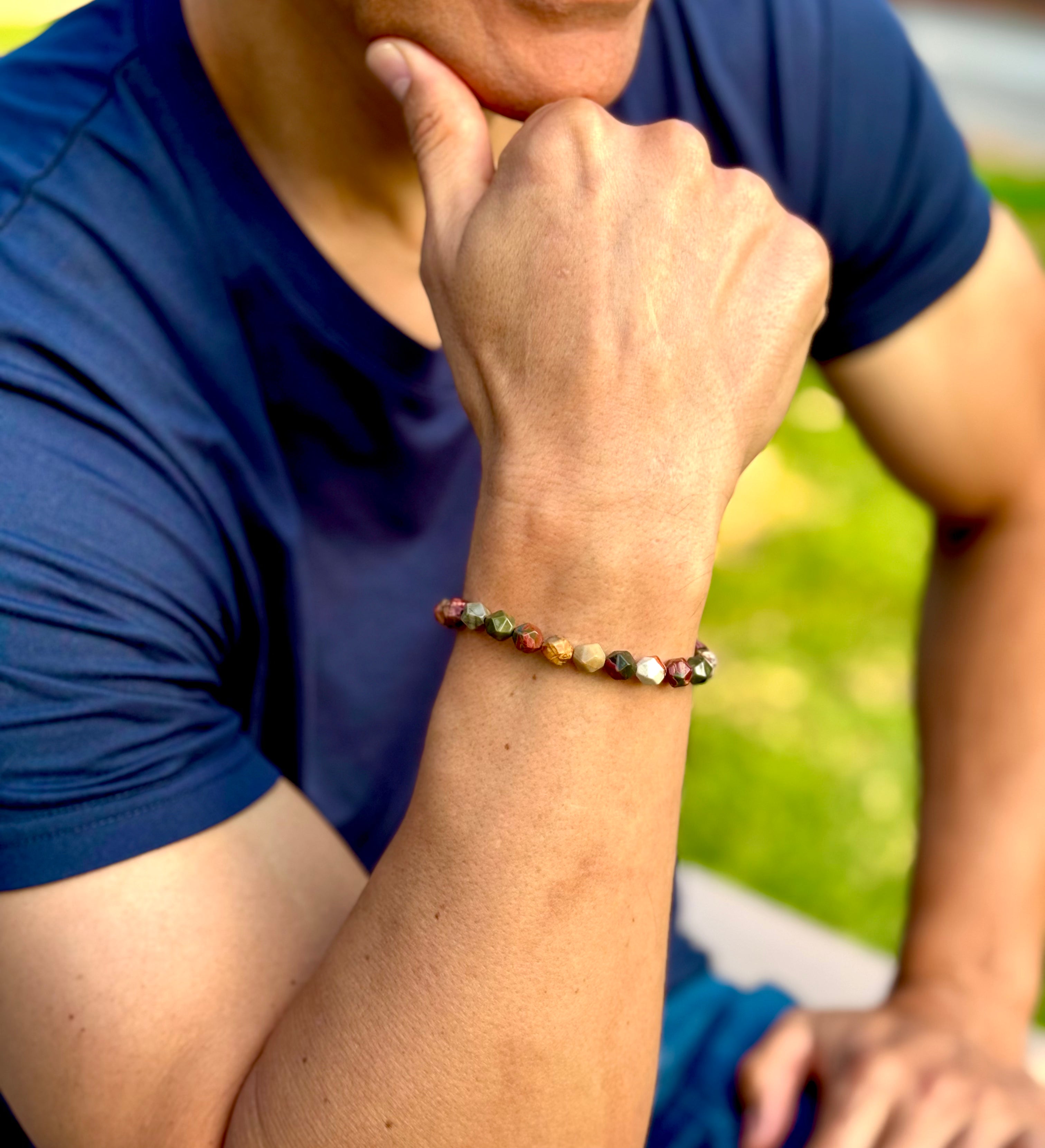 Red Creek Jasper Men’s Bracelet