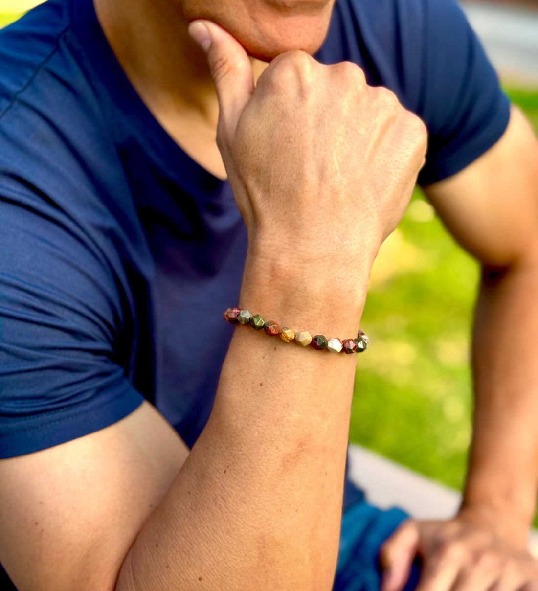 Red Creek Jasper Men’s Bracelet