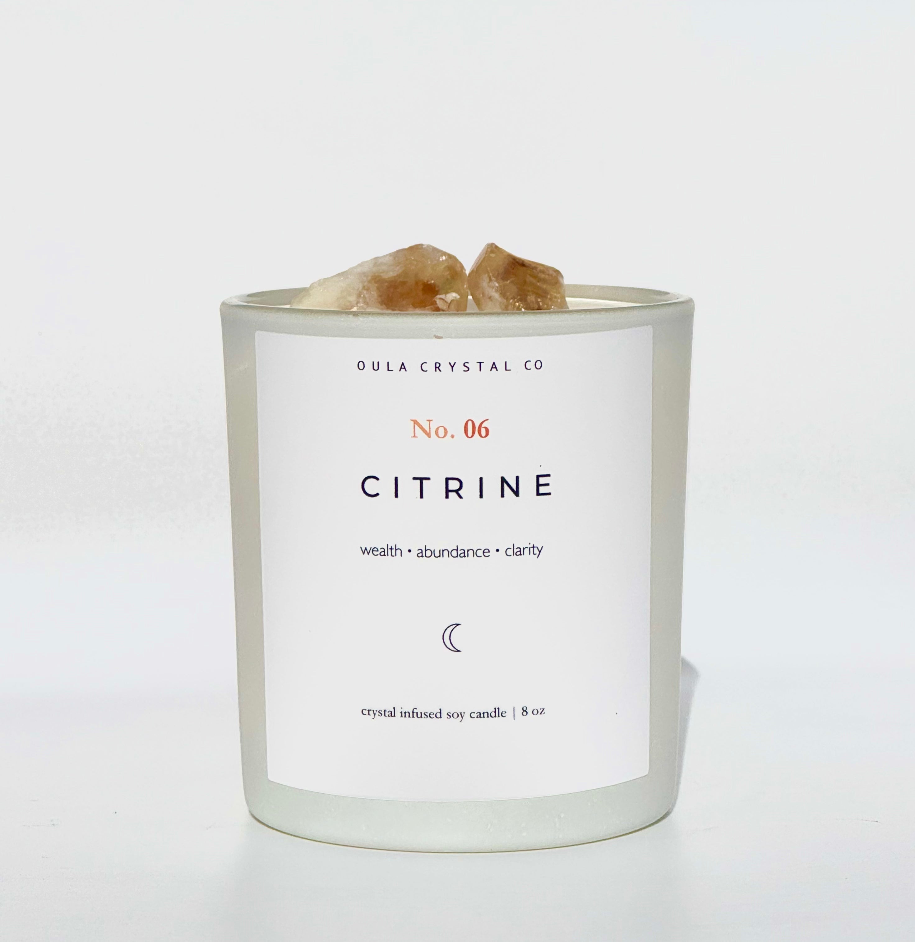 Citrine Crystal Candle