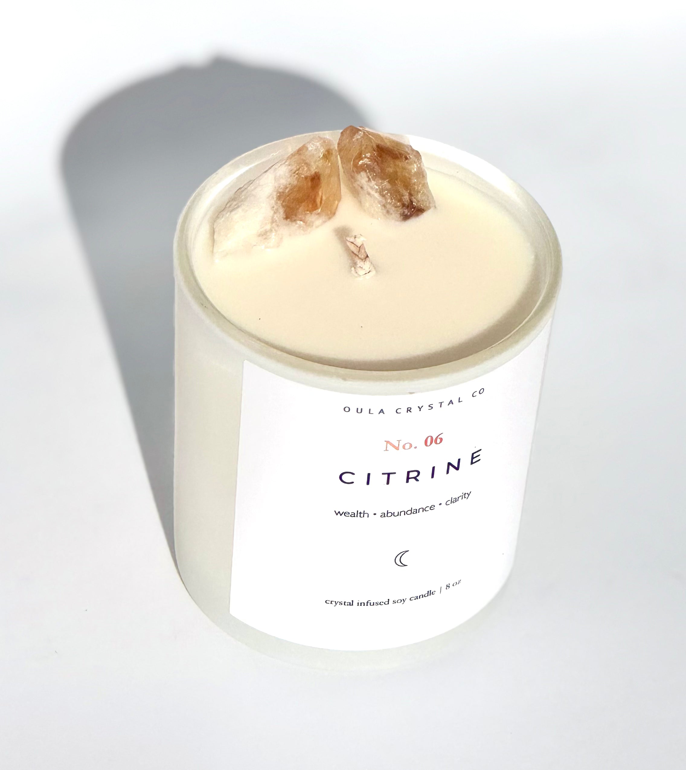 Citrine Crystal Candle