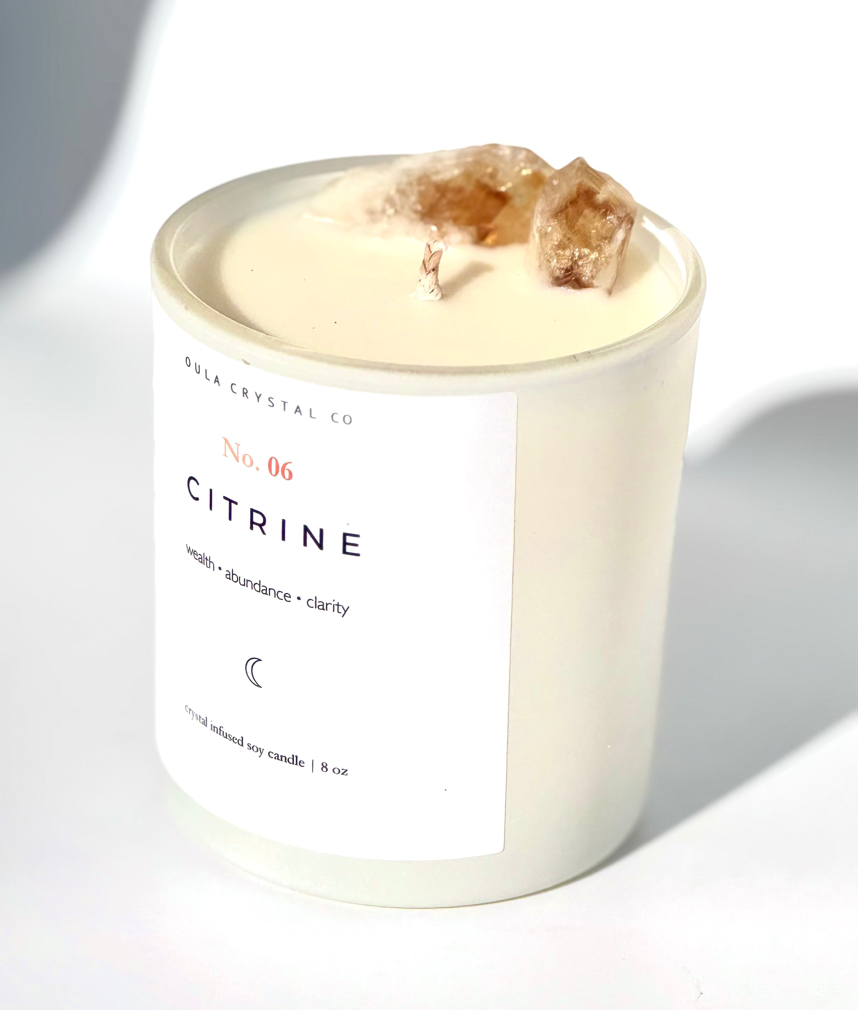 Citrine Crystal Candle