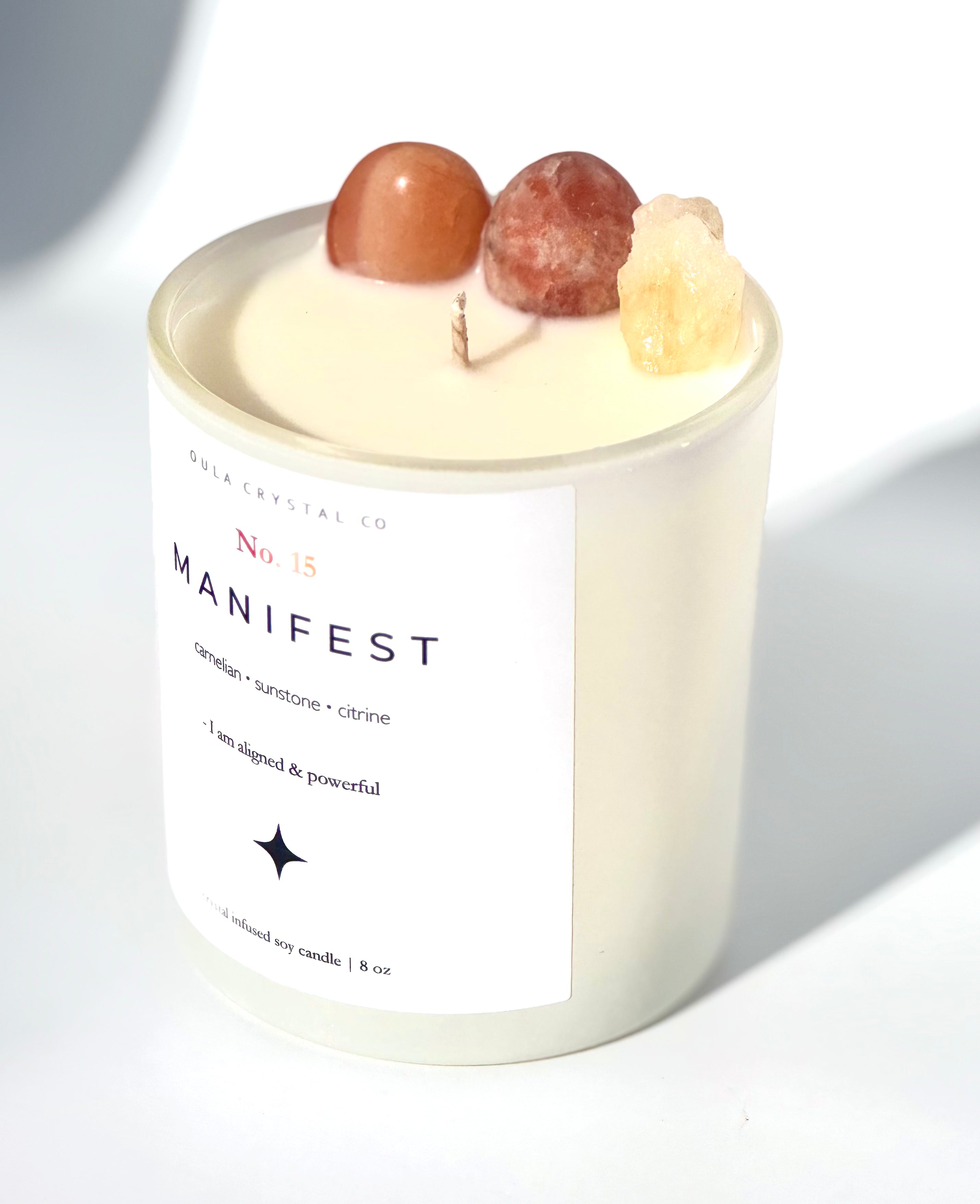 Manifest Crystal Candle