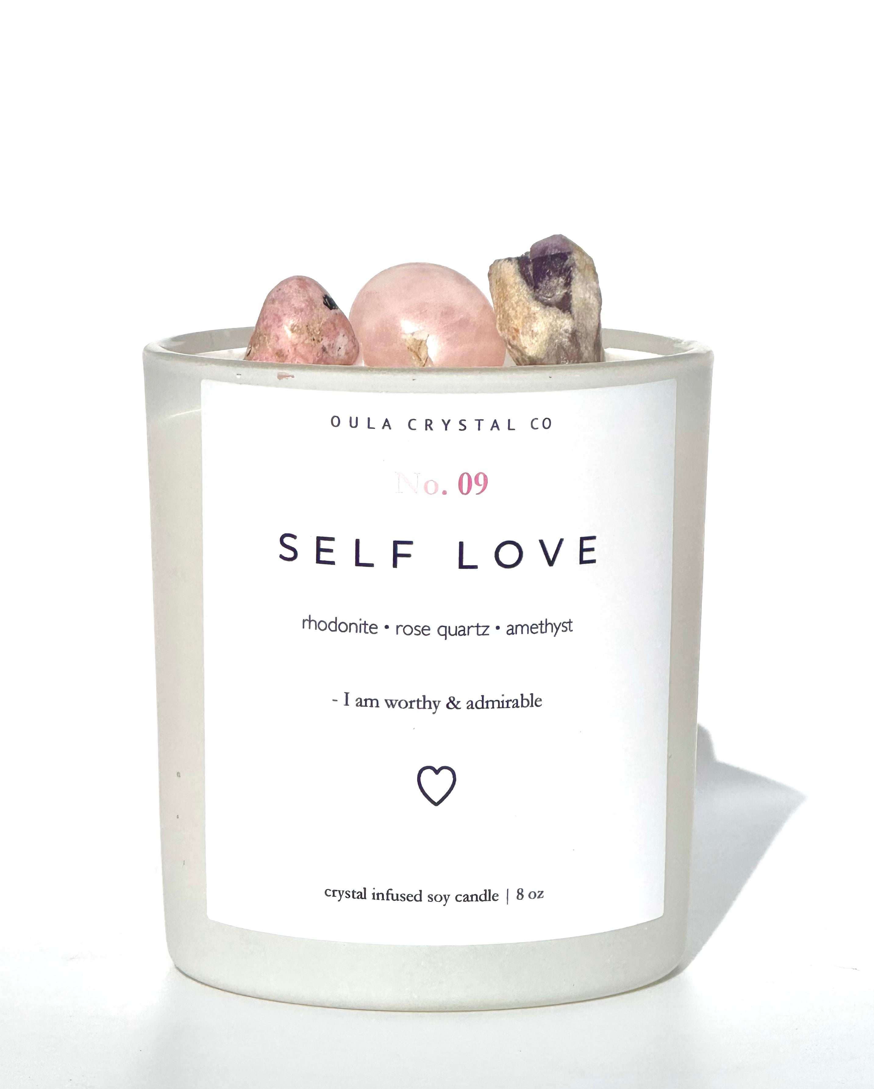 Self Love Crystal Candle