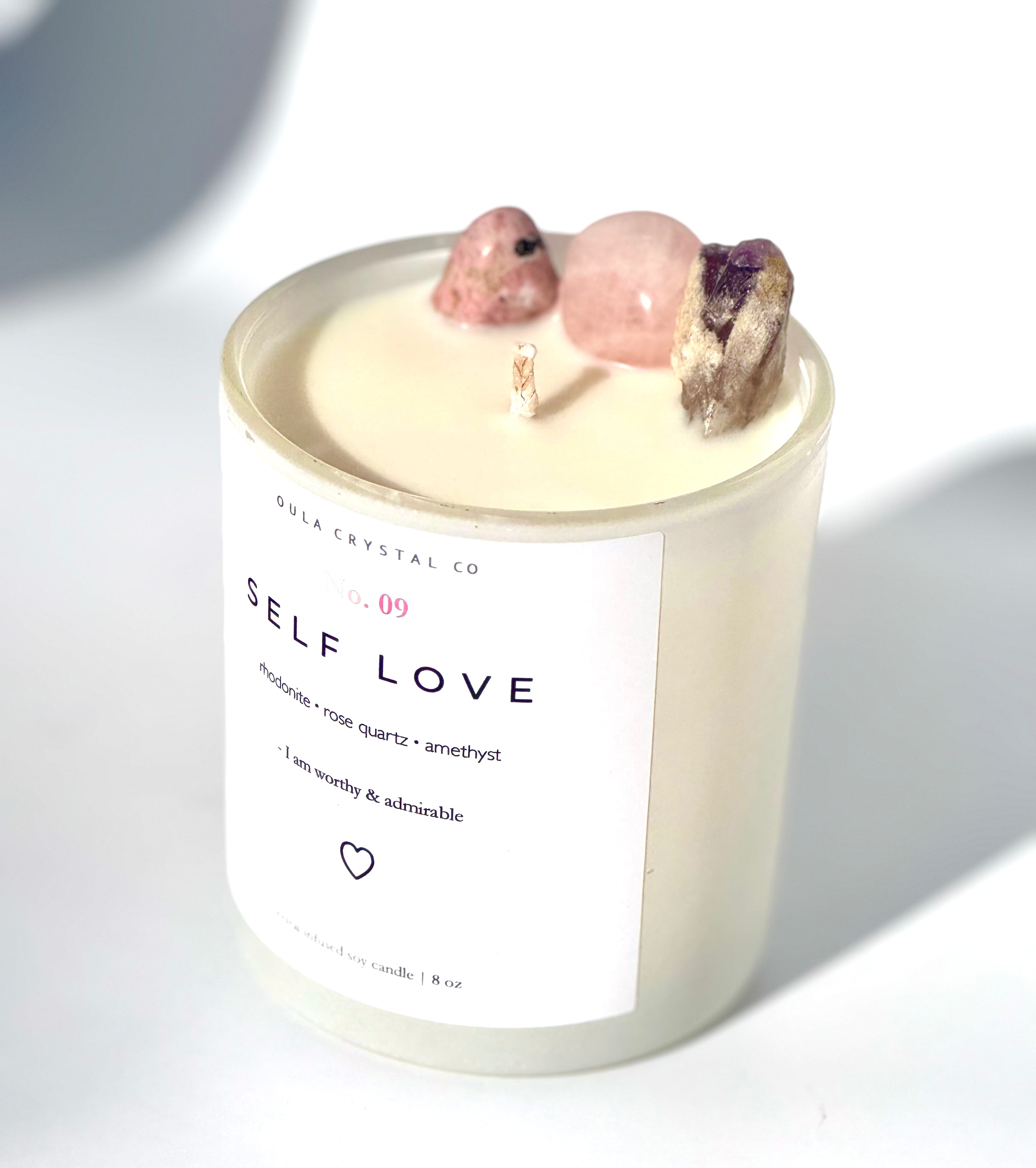 Self Love Crystal Candle