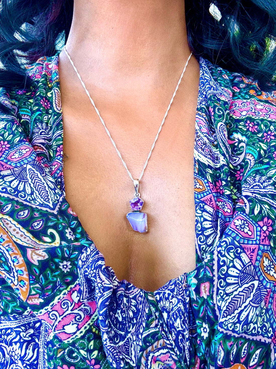 Lavender Liquid Amethyst Necklace
