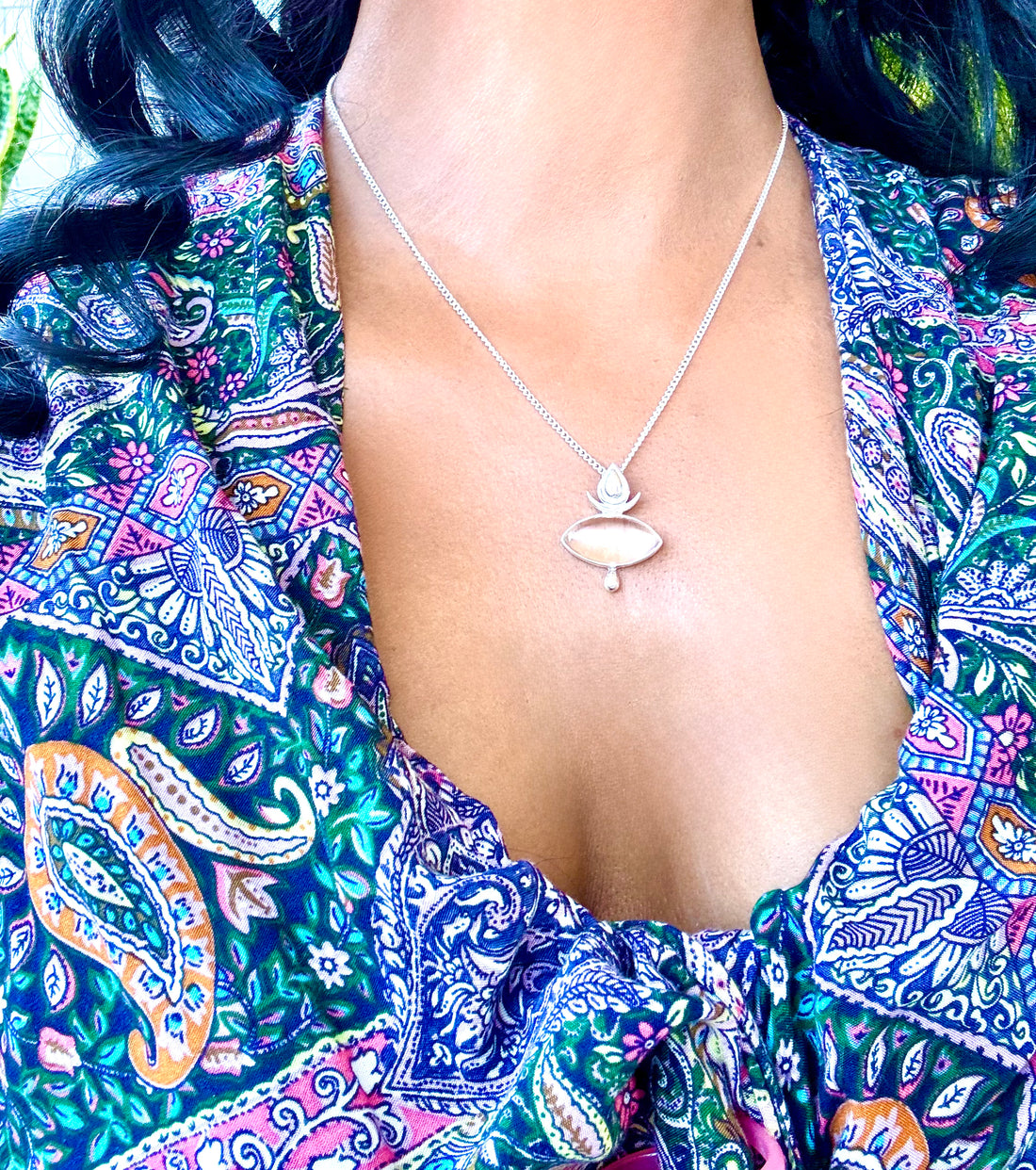 Crystal Eye of the Goddess Necklace