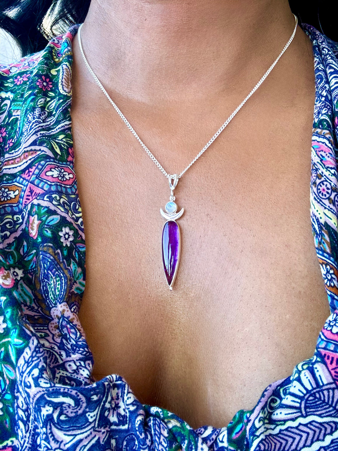 Amethyst Moon Spirit Necklace