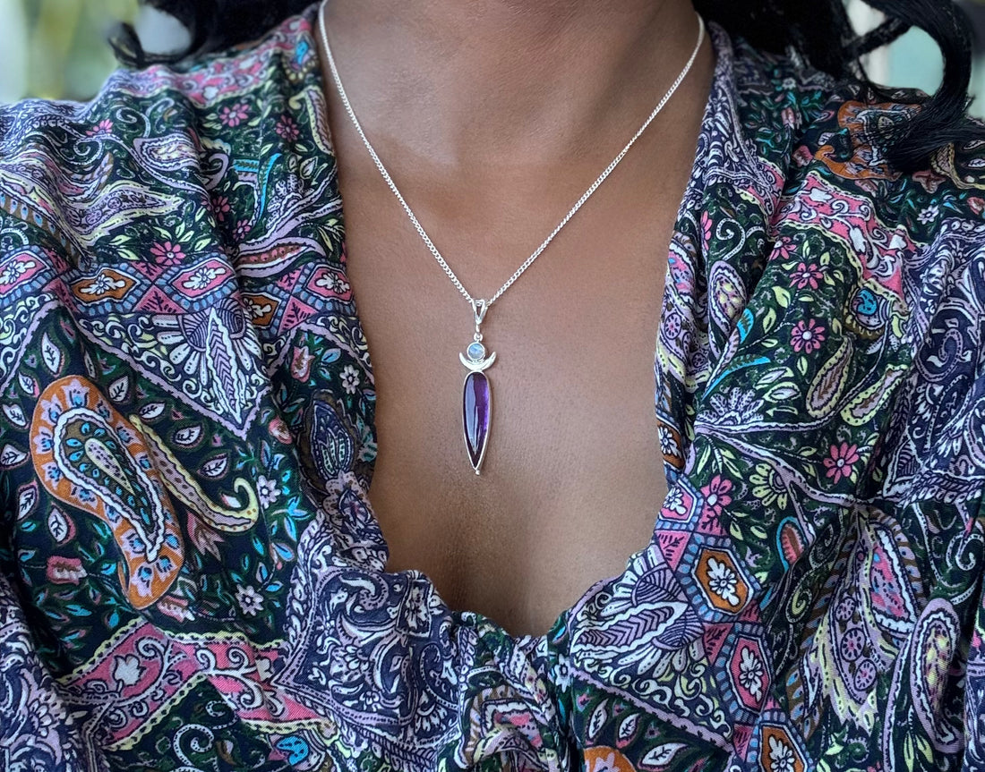 Amethyst Moon Spirit Necklace