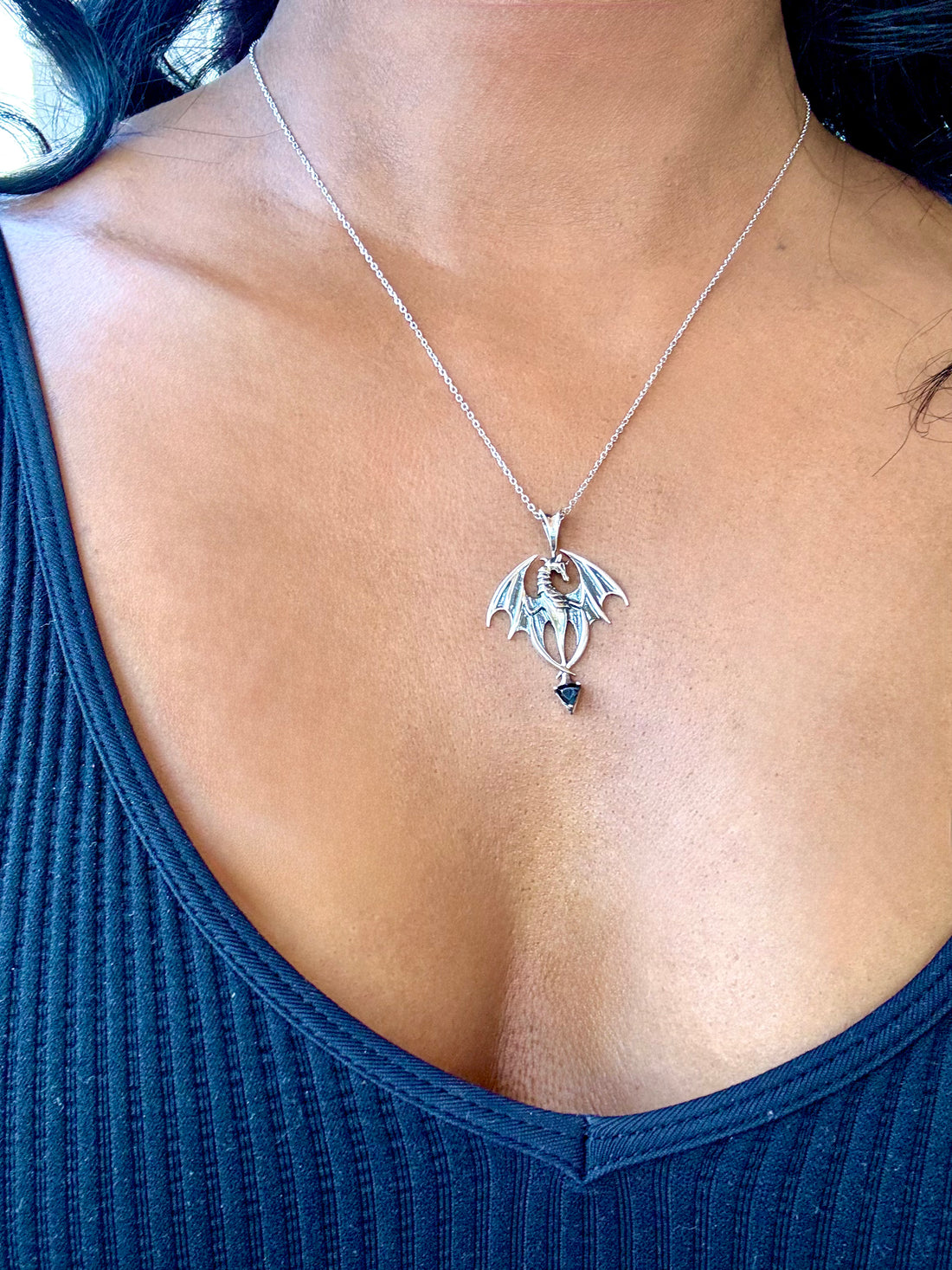 Silver Dragon Magic Necklace