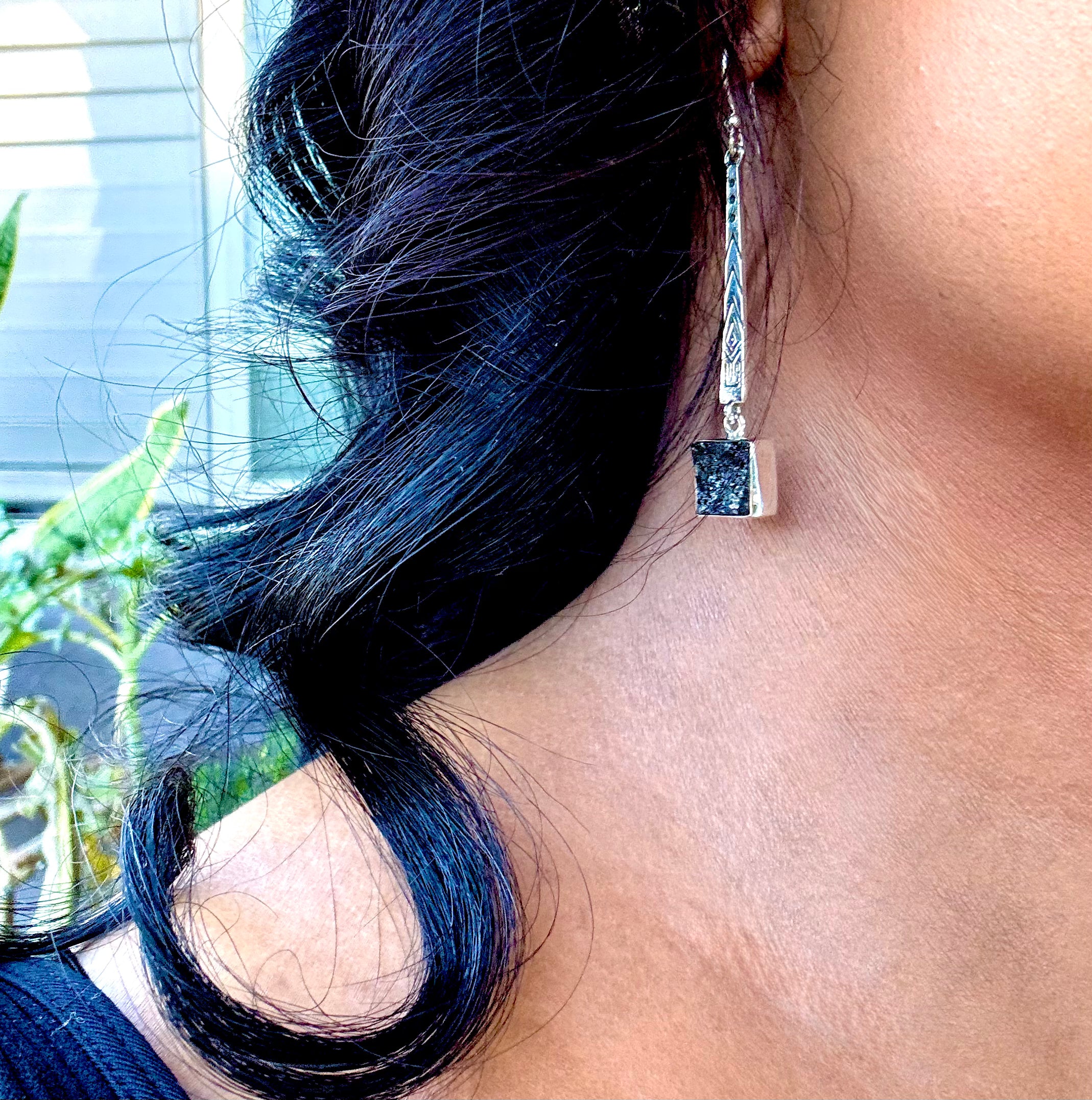 Black Tourmaline Sister Venus Earrings