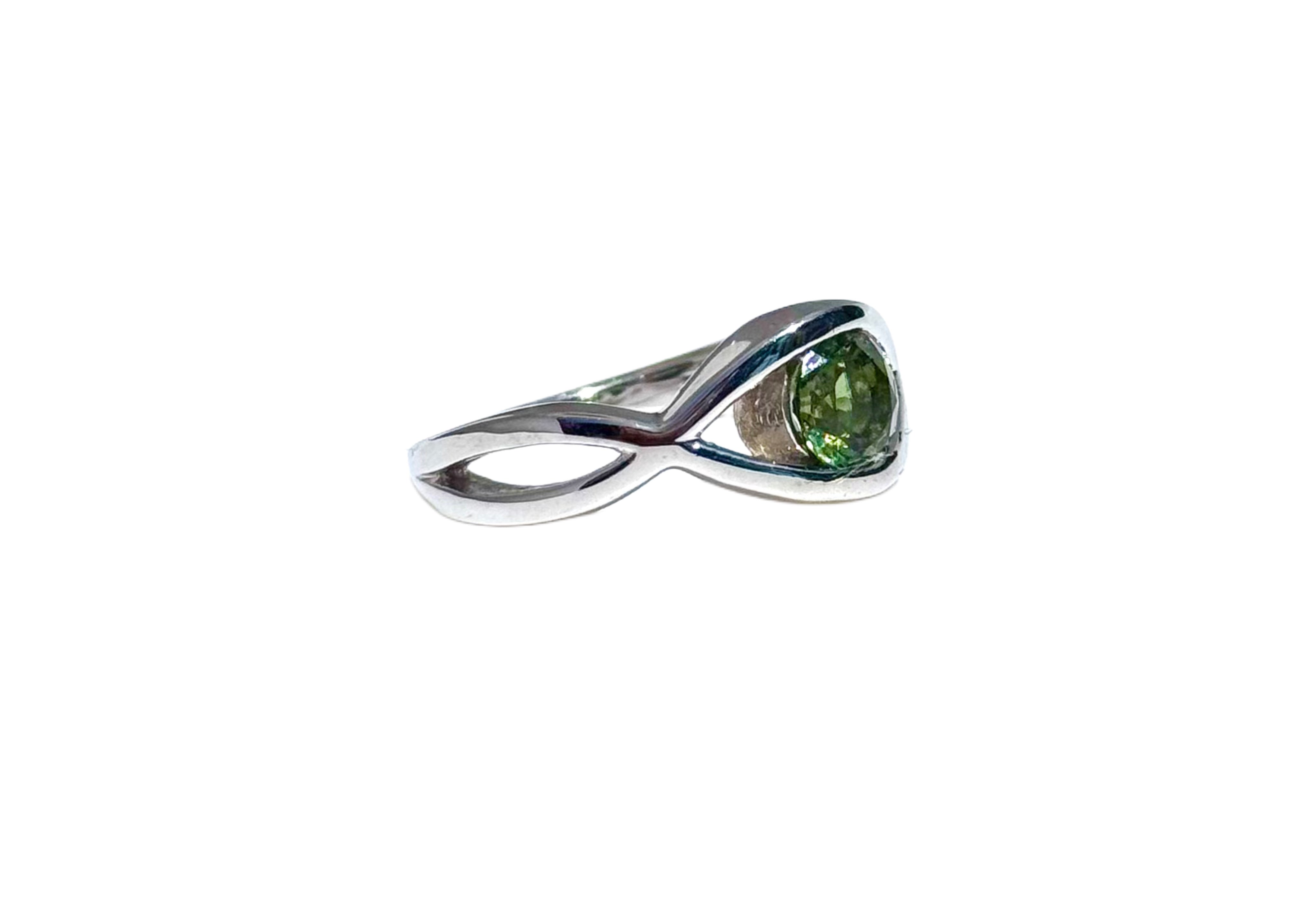 Moldavite Eye Ring