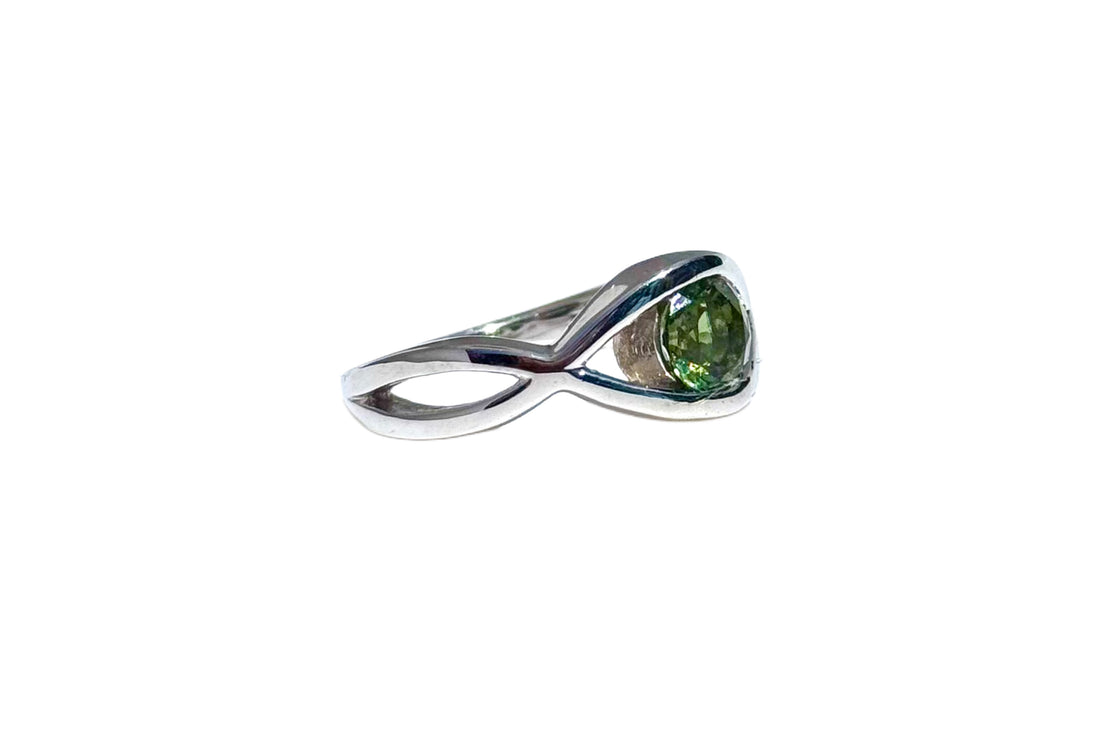 Moldavite Eye Ring
