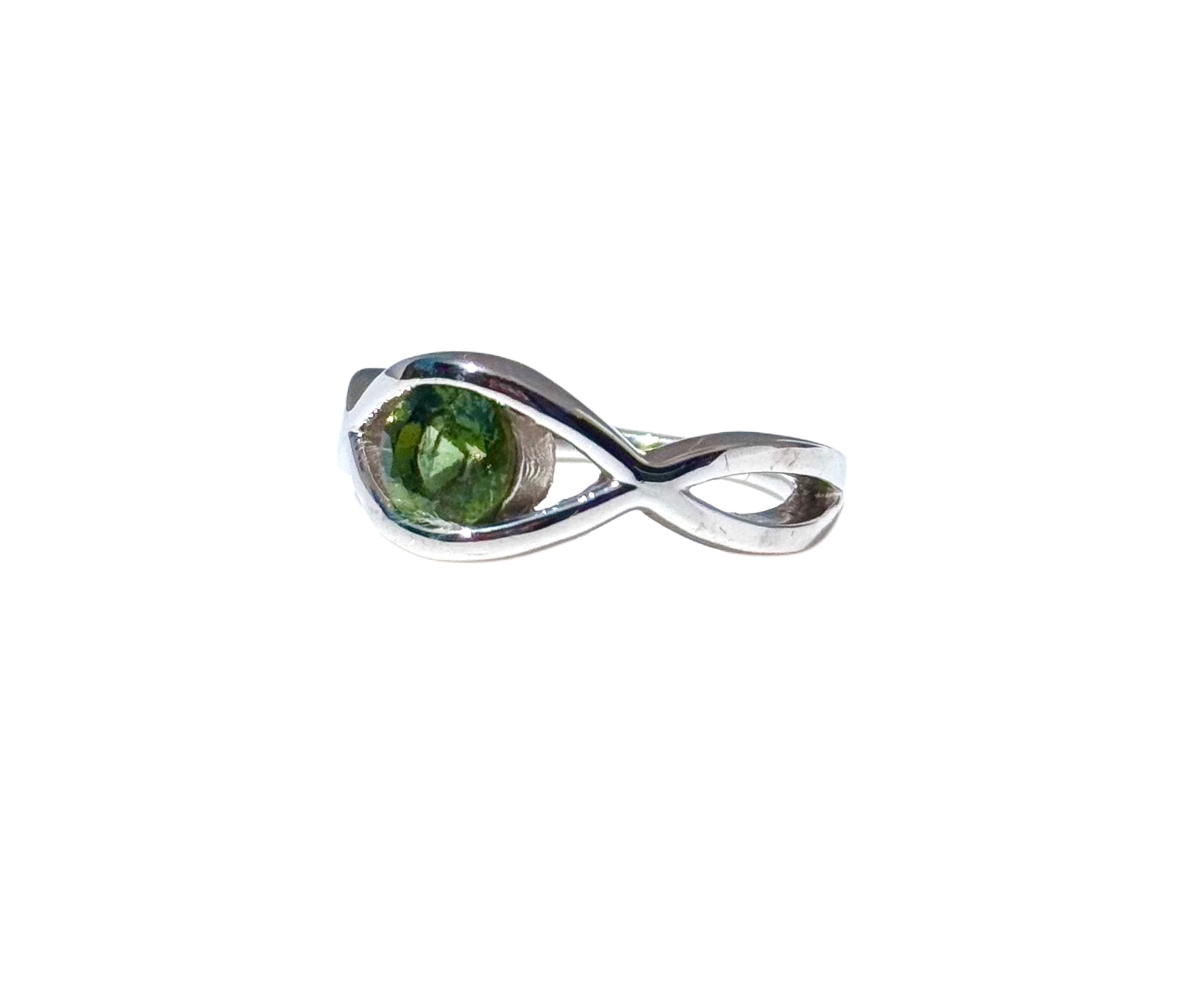 Moldavite Eye Ring