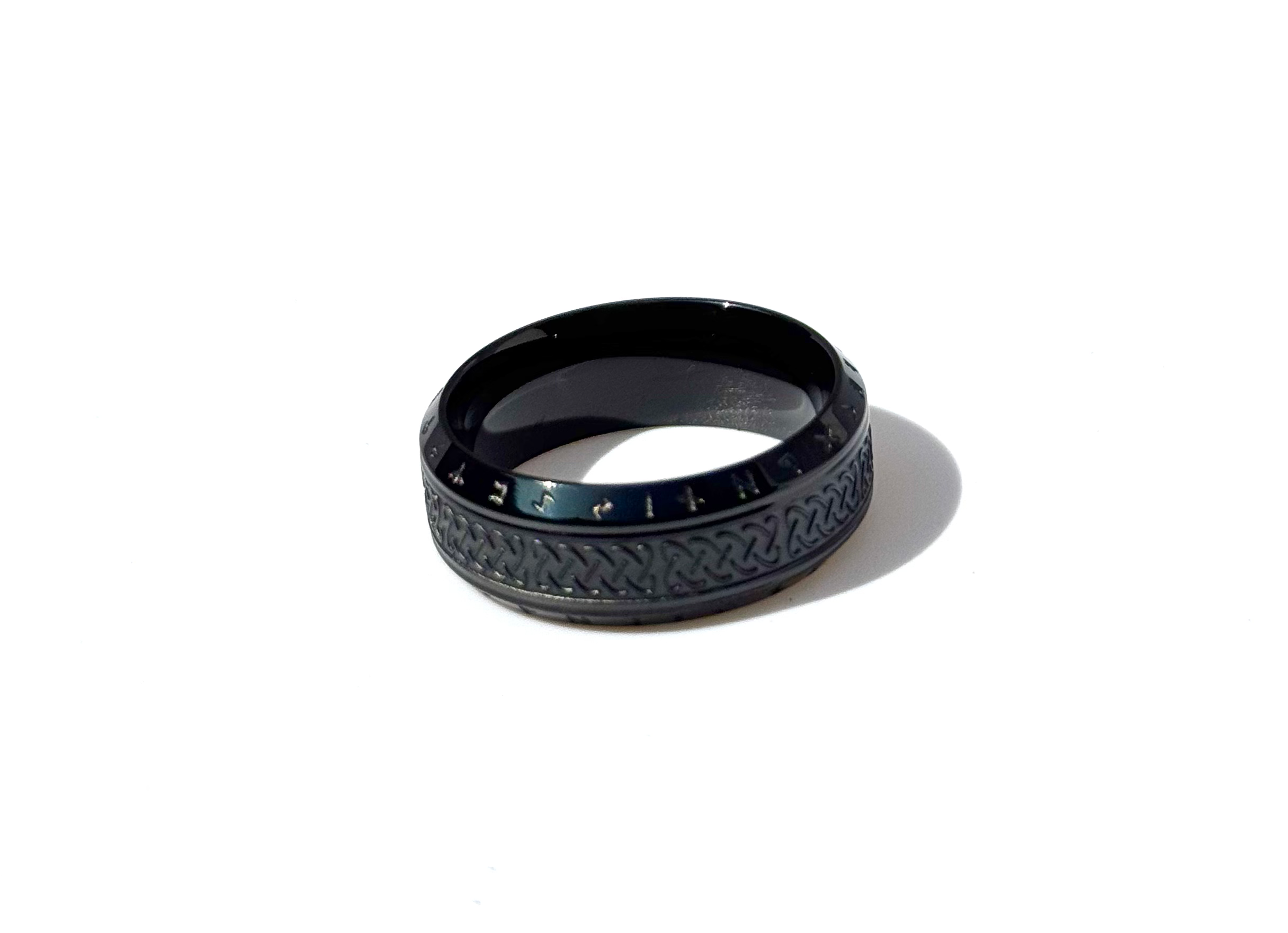 Black Viking Rune Celtic Knot Ring image 1