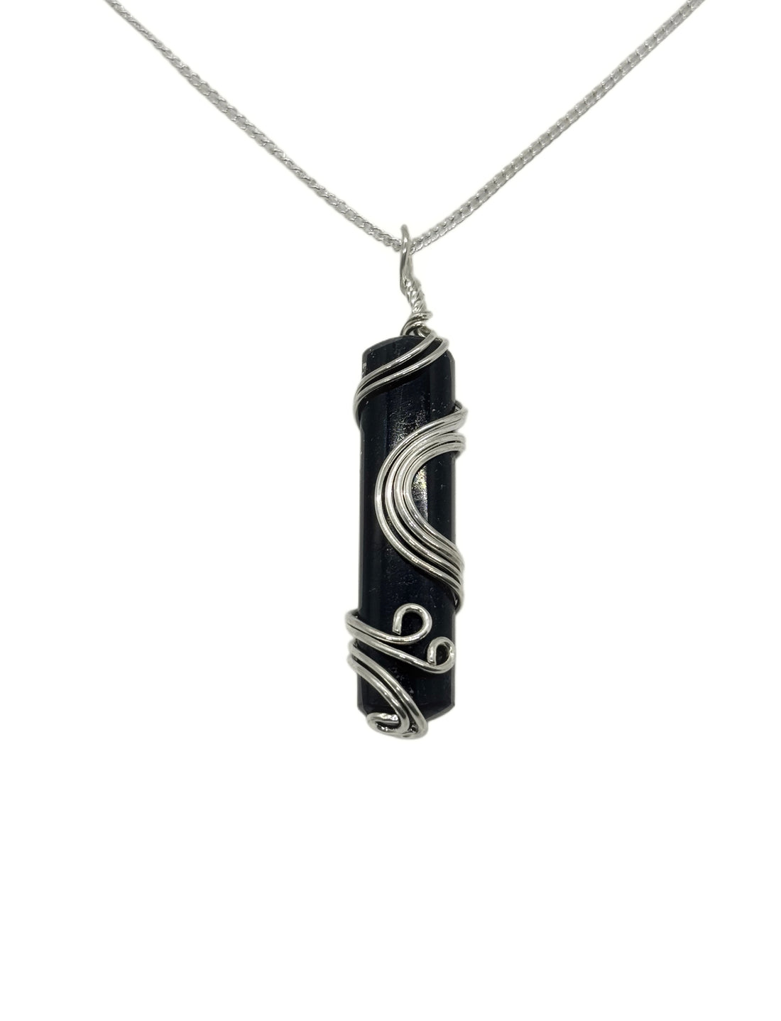 Black Tourmaline Wire Necklace #2 image 0