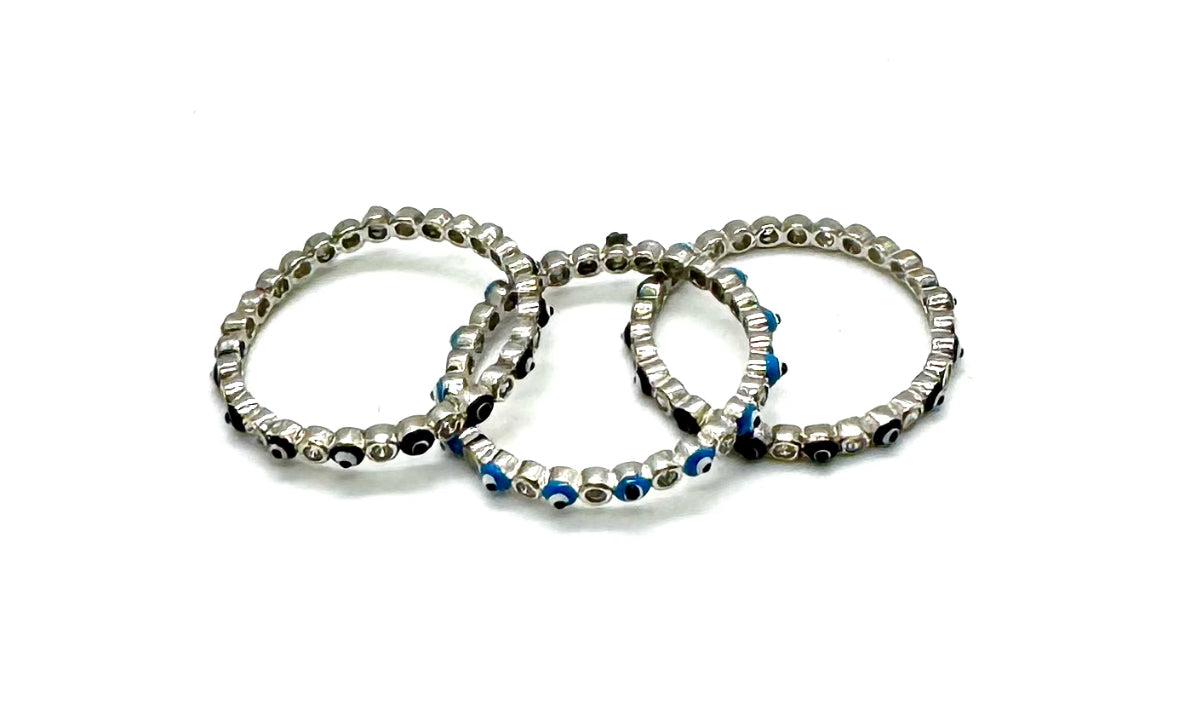 Evil Eye Ring Set of 3 image 0