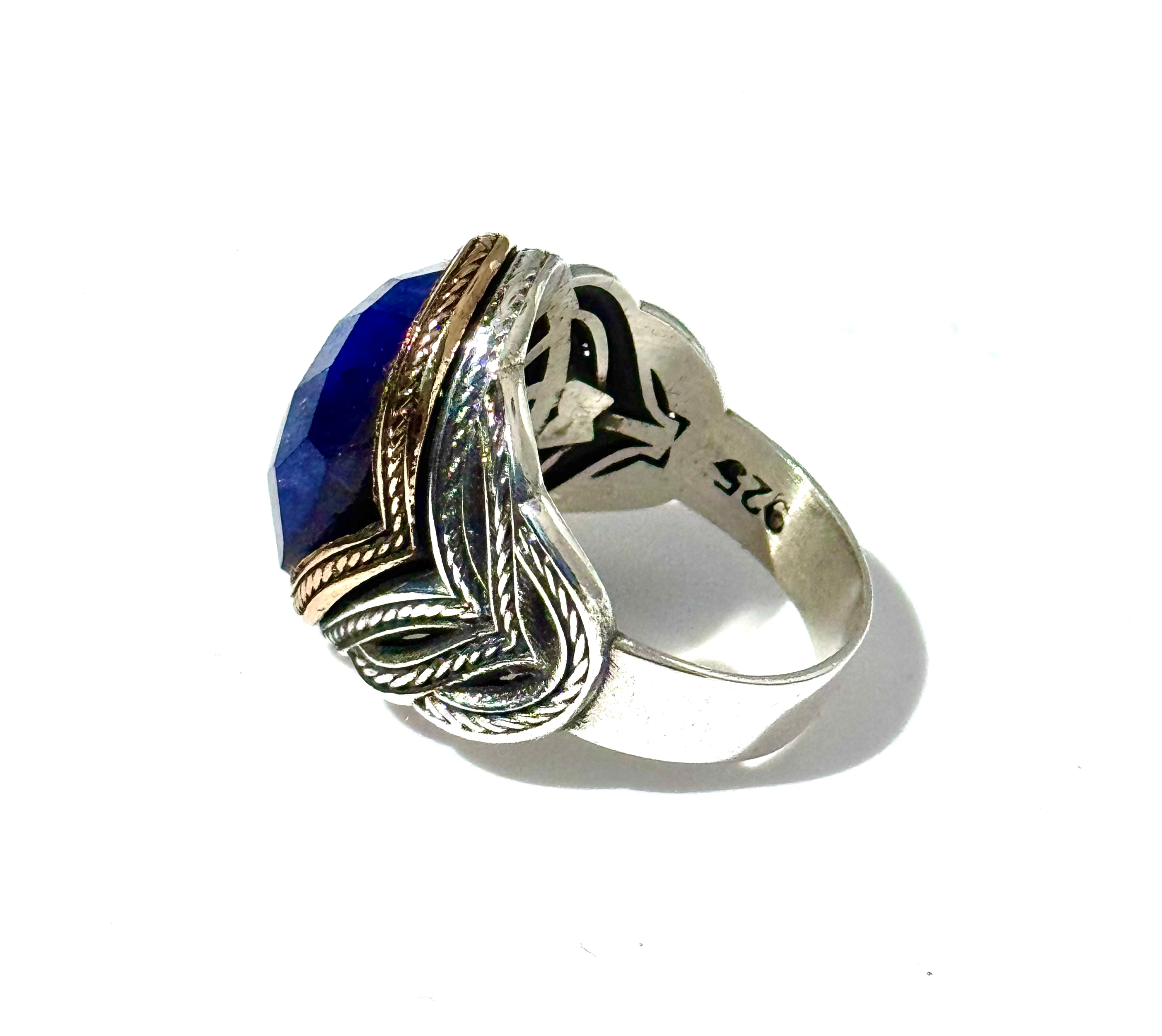 Raw Sapphire Ring |Sterling Silver image 3