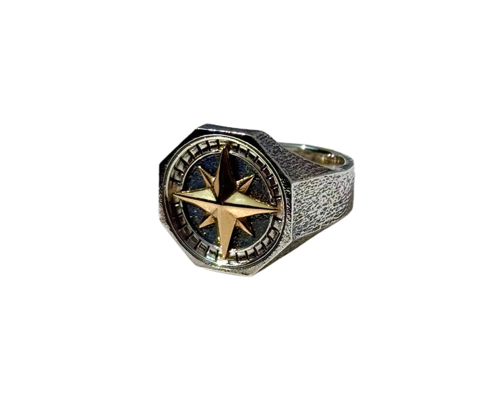 Metal Compass Signet Ring image 0