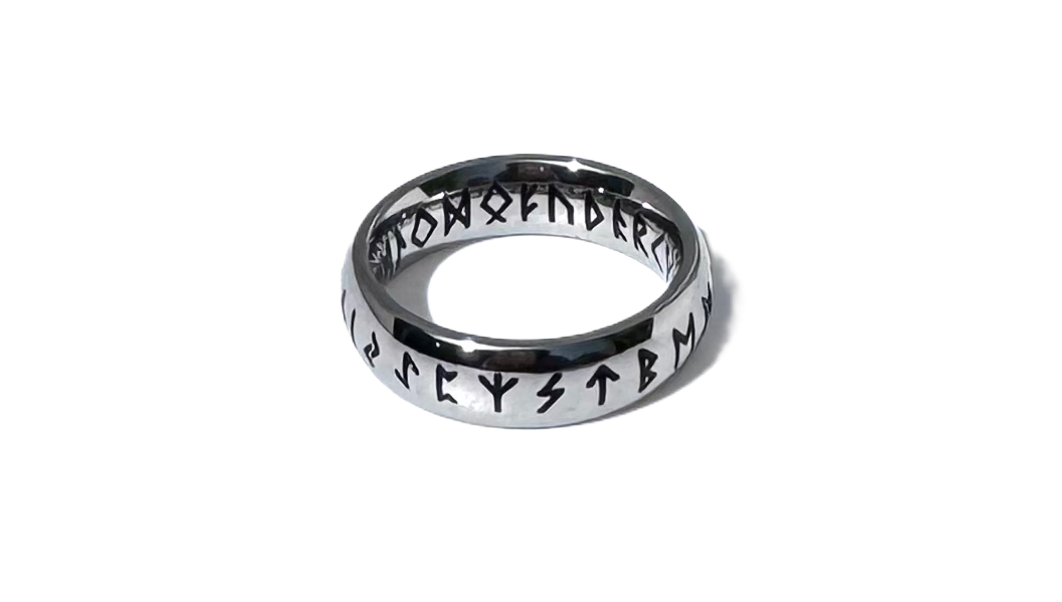 Silver Vintage Viking Rune Ring image 0
