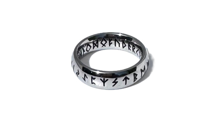 Silver Vintage Viking Rune Ring image 0