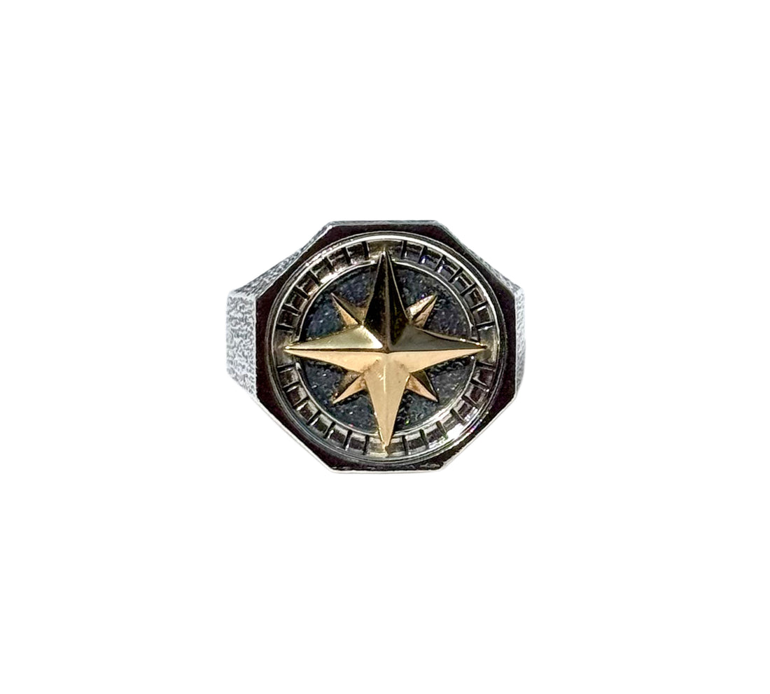 Metal Compass Signet Ring image 1