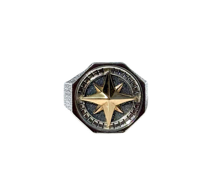Metal Compass Signet Ring image 1