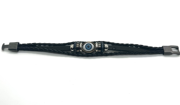 Realistic Eye Blue Leather Band image 0