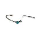 Genuine Turquoise Cuff Sterling Silver Bracelet image 2