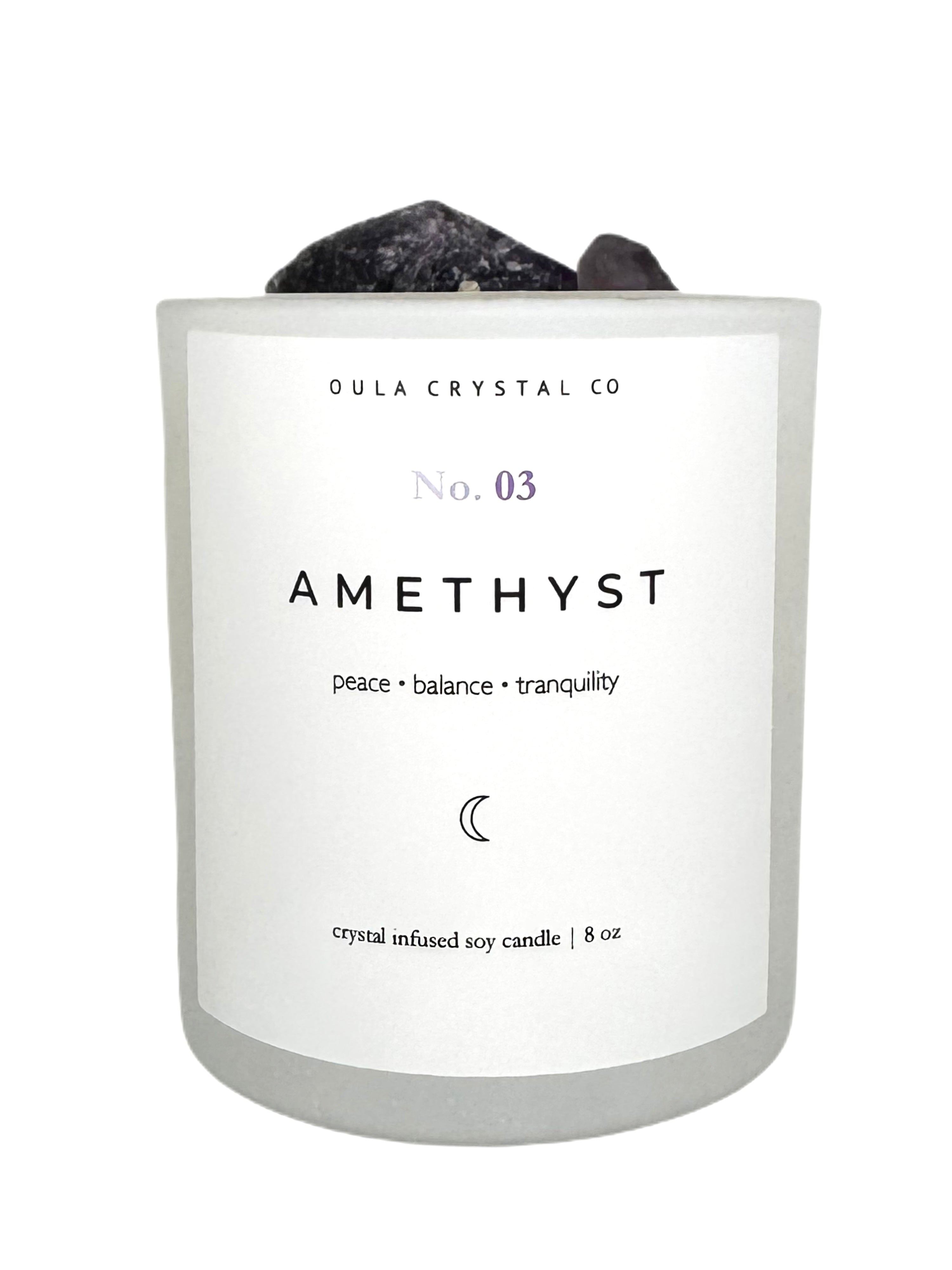 Amethyst Crystal Infused Candle image 0