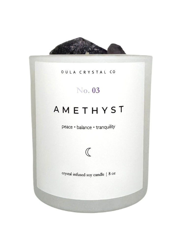 Amethyst Crystal Infused Candle image 0