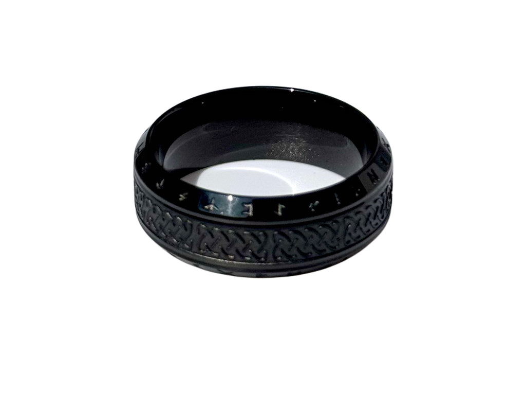 Black Viking Rune Celtic Knot Ring image 0